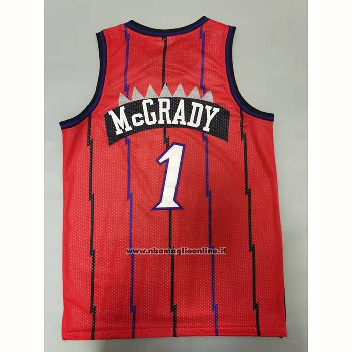 Maglia Toronto Raptors Tracy McGrady #1 Mitchell & Ness 1998-99 Rosso